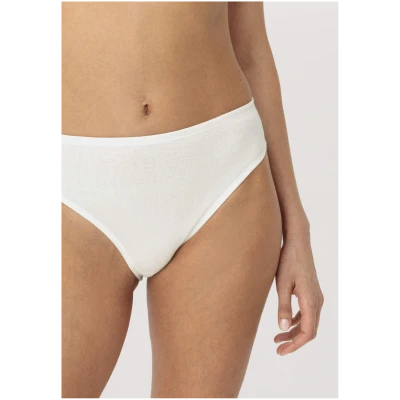 hessnatur Damen Slip High Waist im 2er-Pack PURE COTTON aus Bio-Baumwolle - weiß - Größe 42