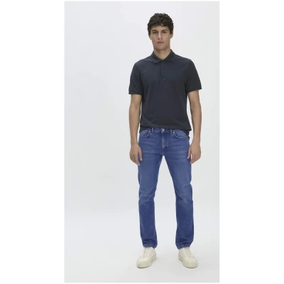 hessnatur Herren Piqué Polo Regular aus Bio-Baumwolle - blau - Größe 46