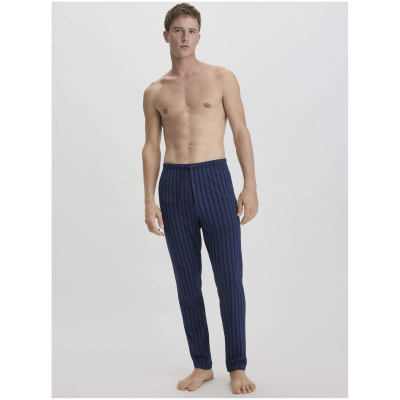 hessnatur Herren Schlafhose Relaxed aus Bio-Baumwolle - blau - Größe 54