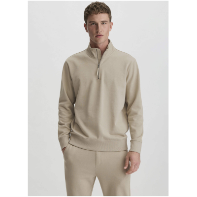 hessnatur Herren Troyer Regular aus Bio-Baumwolle - beige - Größe 54