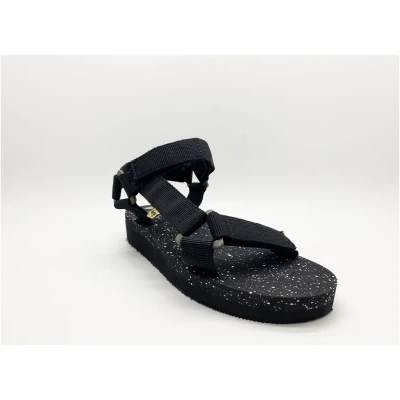 thies Damen vegan Eco Trek Sandale Vegan Schwarz (W/X)