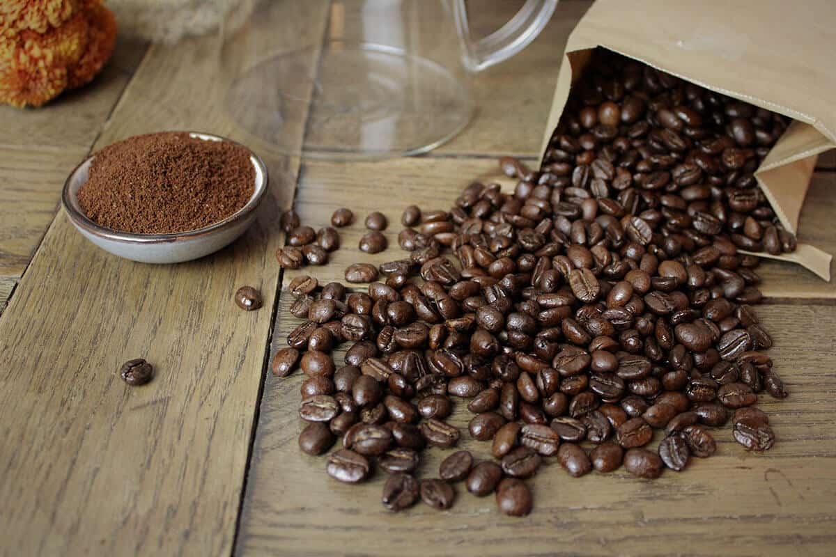 Nahaufnahme Zero Waste Kaffebohnen