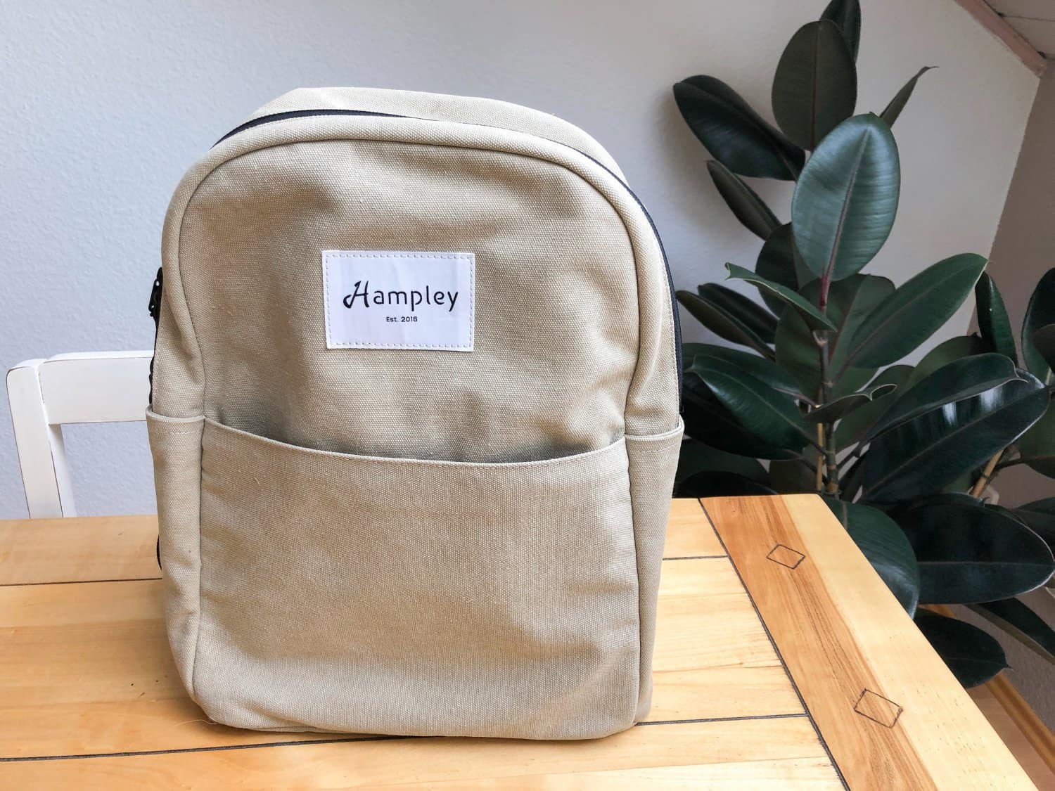 Rucksack aus Hanfwebstoff von Hampley