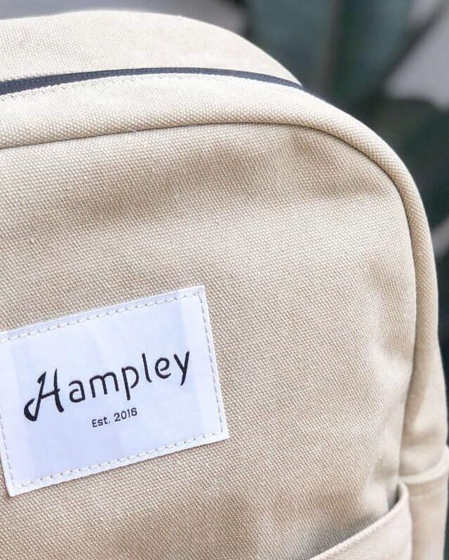Hampley Rucksack in Natur Vorderansicht mit Außentasche