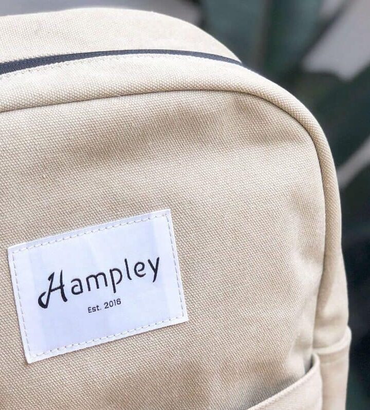 Hampley Rucksack in Natur Vorderansicht mit Außentasche