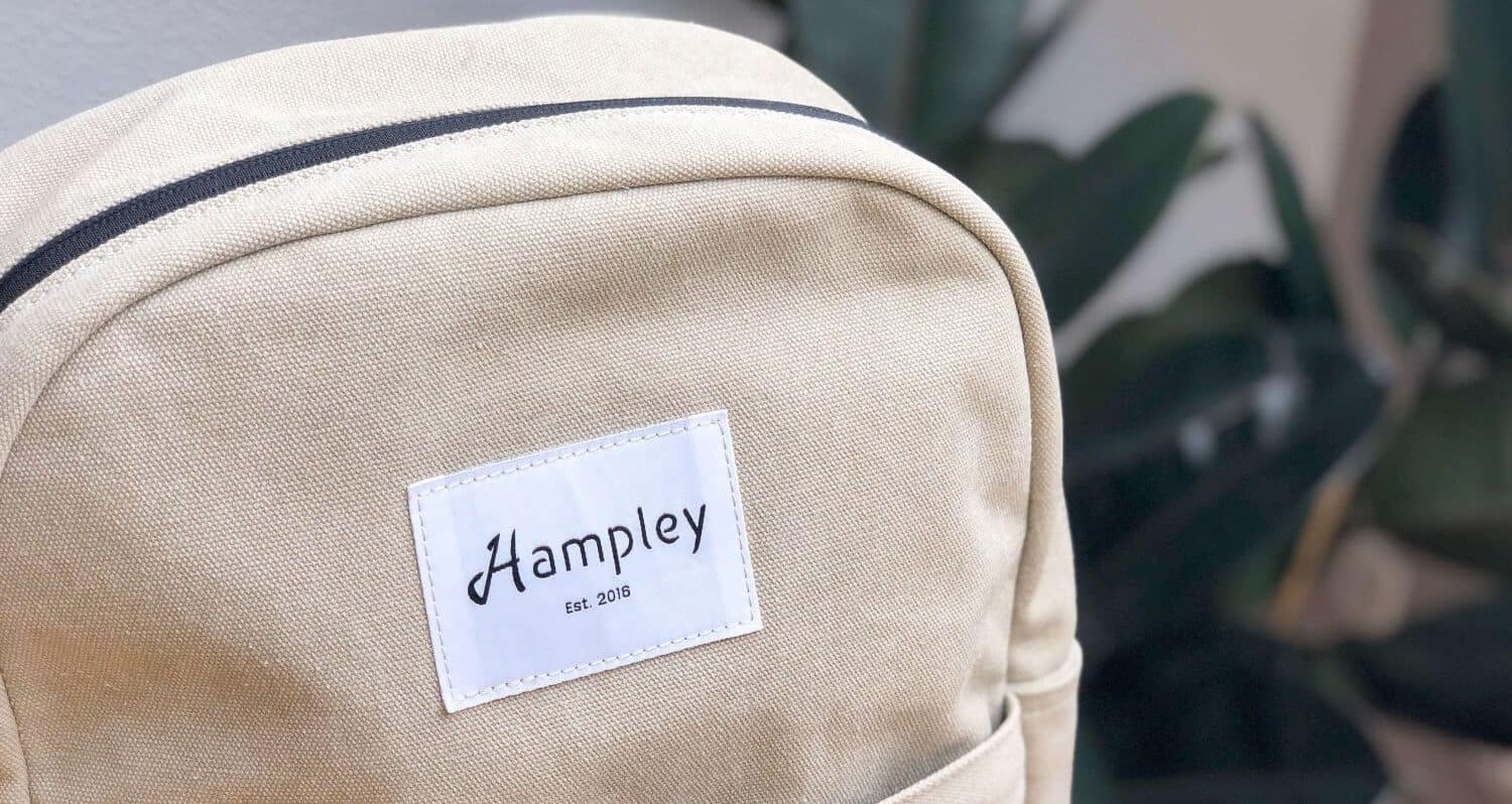 Hampley Rucksack in Natur Vorderansicht mit Außentasche