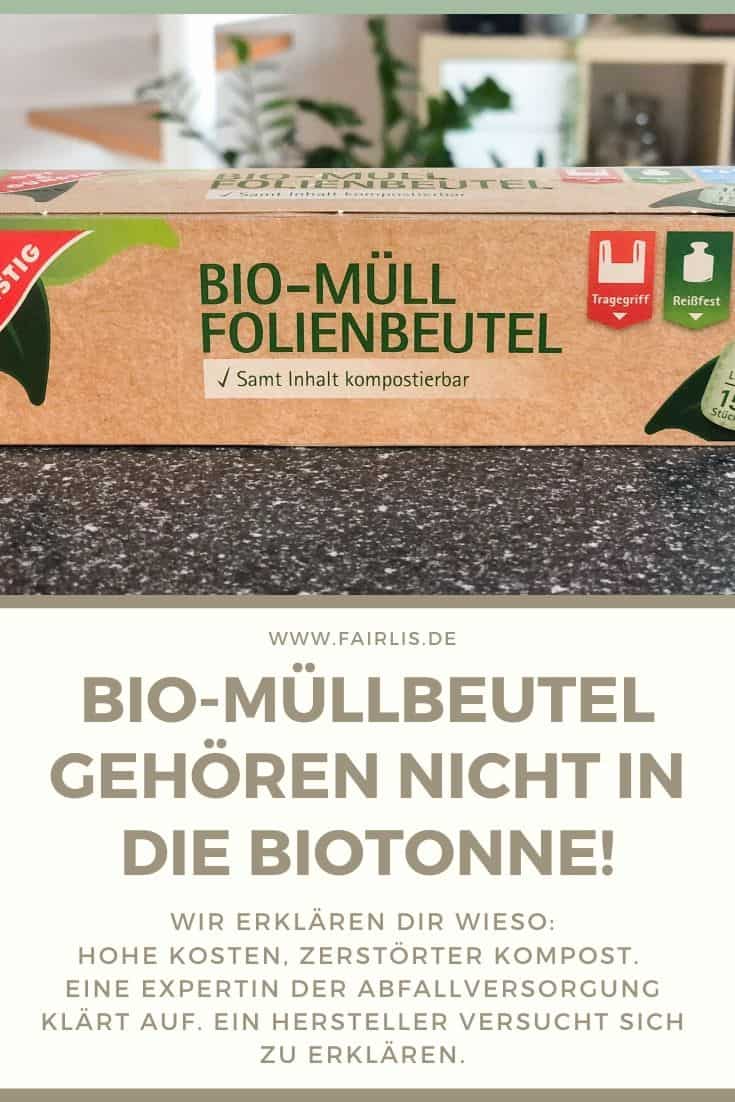 Kompostierbare Müllbeutel aus Biokunststoff gehören nicht in die Biotonne
