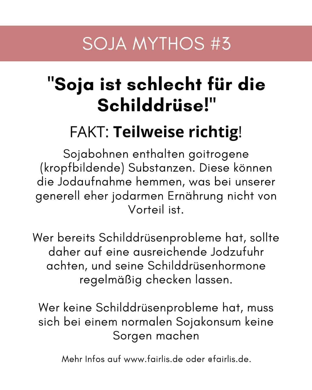 Soja ist schlecht für die Schilddrüse Mythos