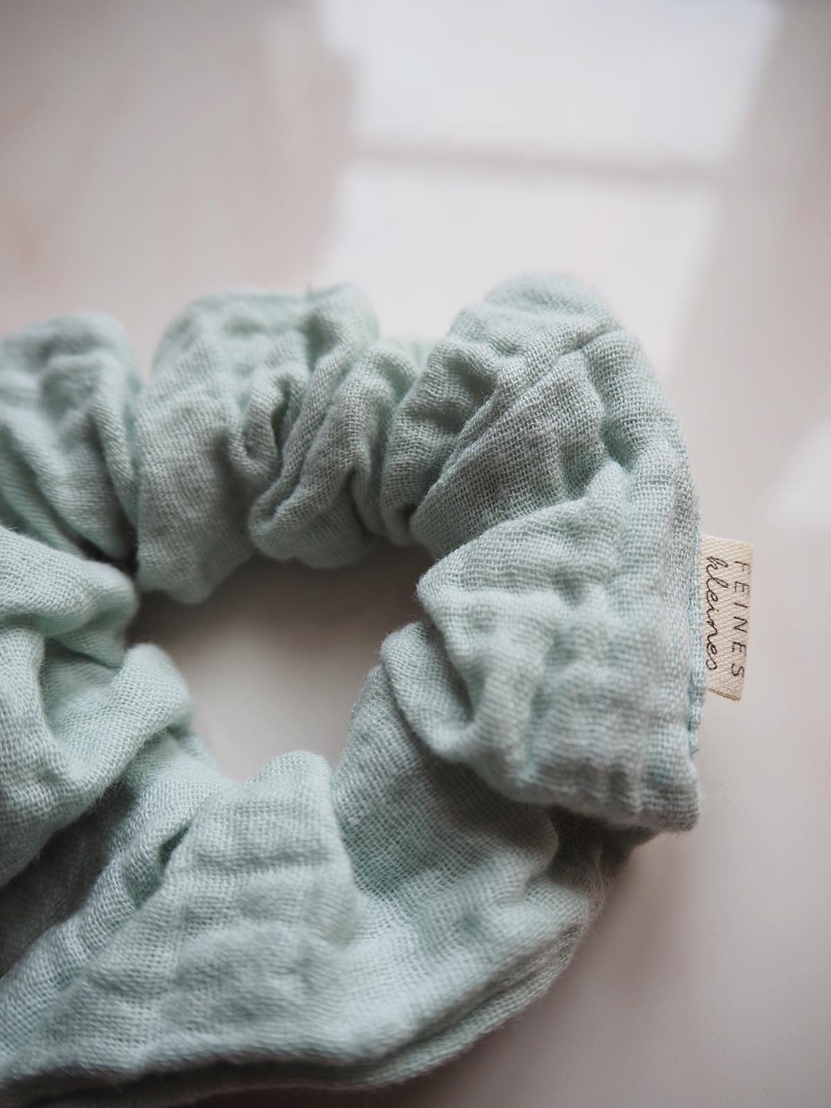 Musselin Scrunchie Mint von FeinesKleinesBerlin