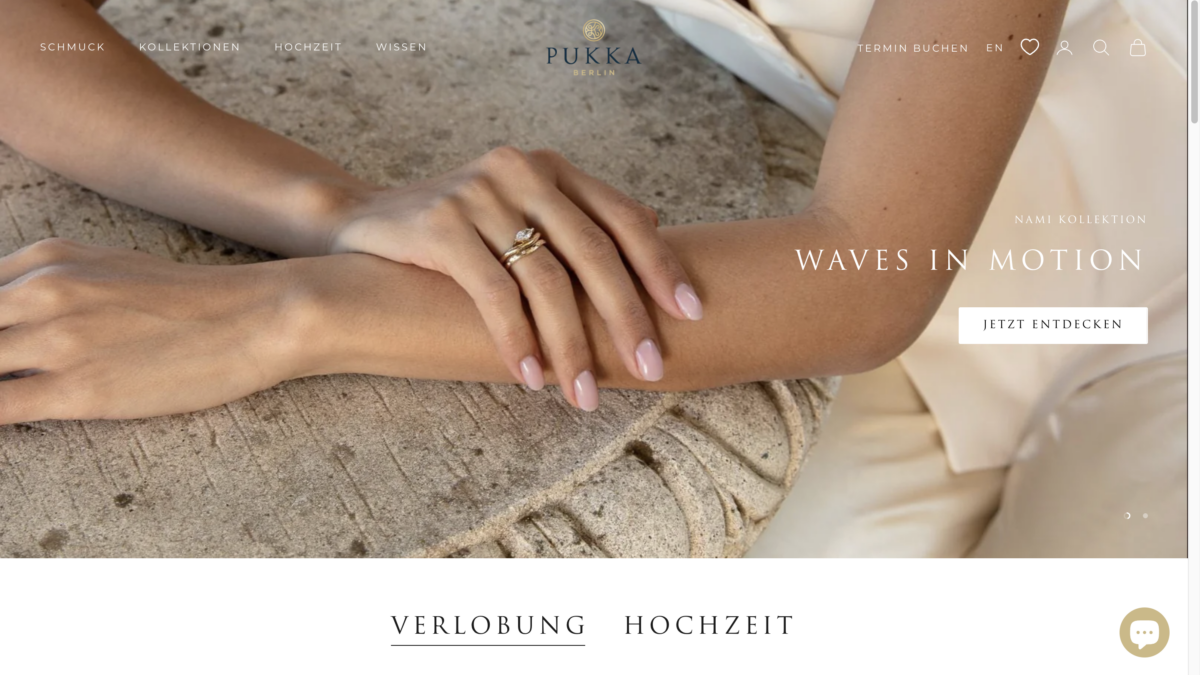 Screenshot der Website Pukka Berlin
