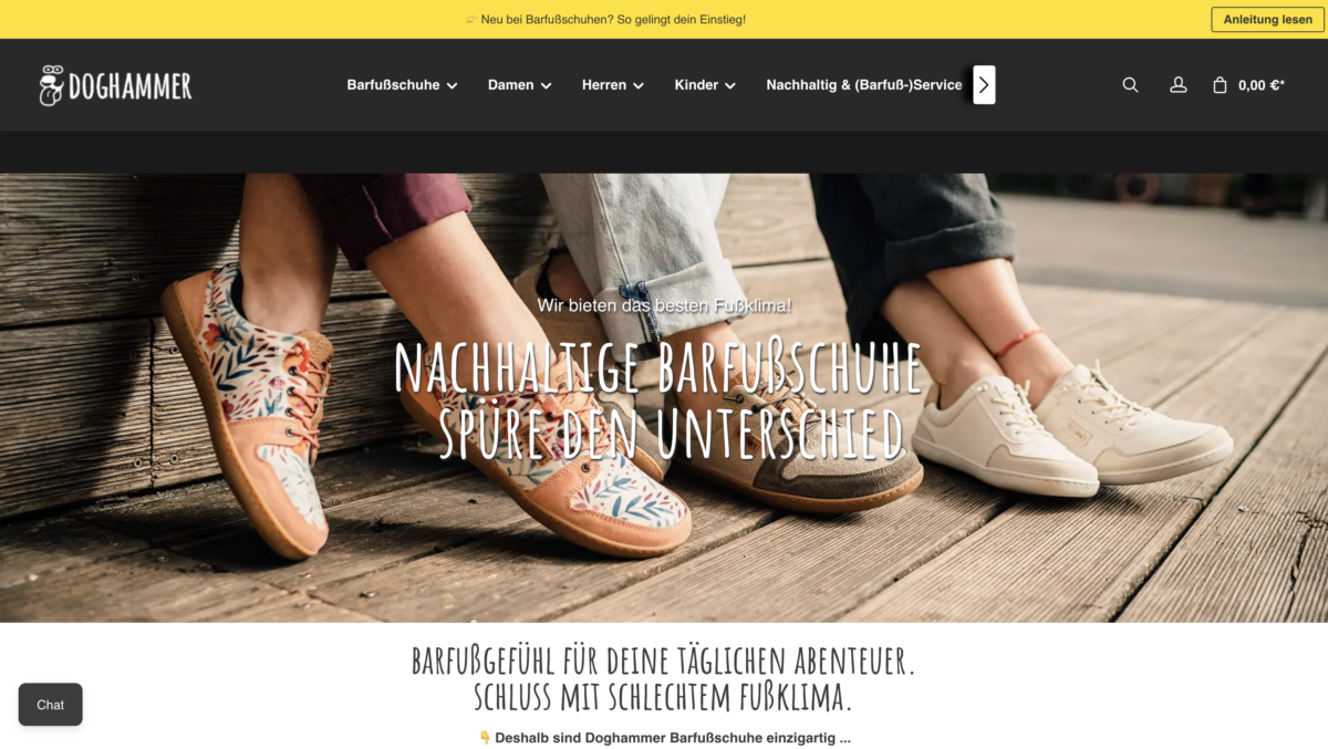 Screenshot der Website Doghammer