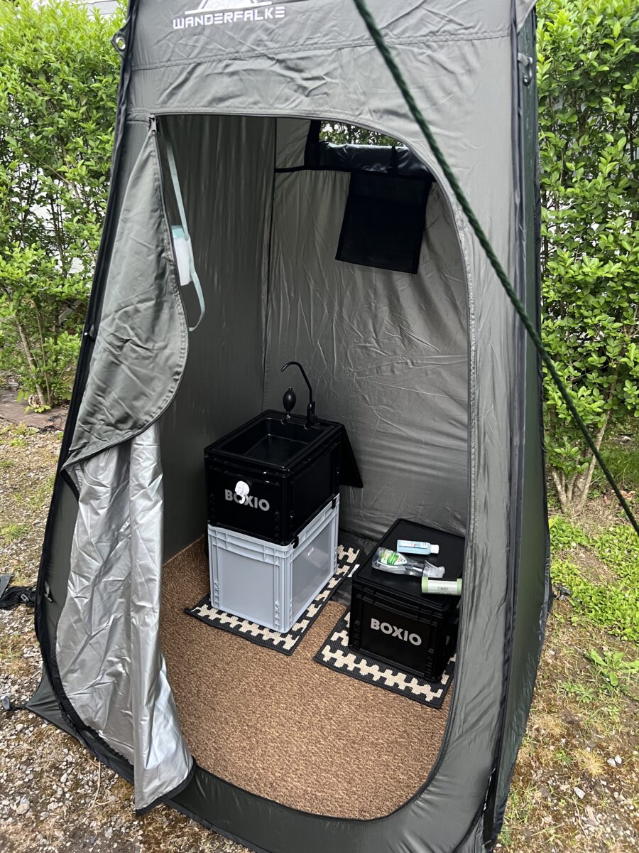 Toilettenzelt für Campingtoilette und Waschbecken