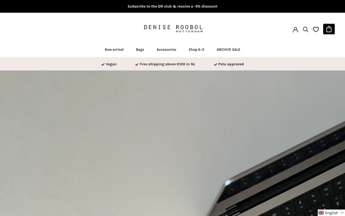 Screenshot der Website Denise Roobol