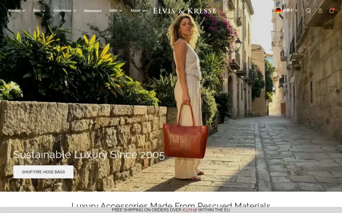 Screenshot der Website Elvis & Kresse