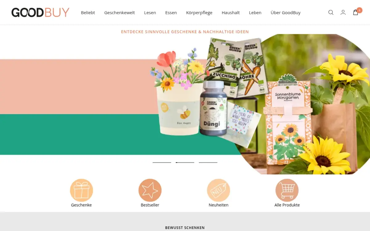 Screenshot der Website GoodBuy