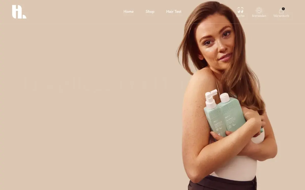 Screenshot der Website Hairlust