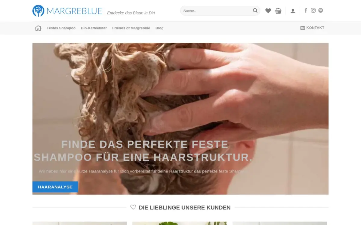 Screenshot der Website Magreblue