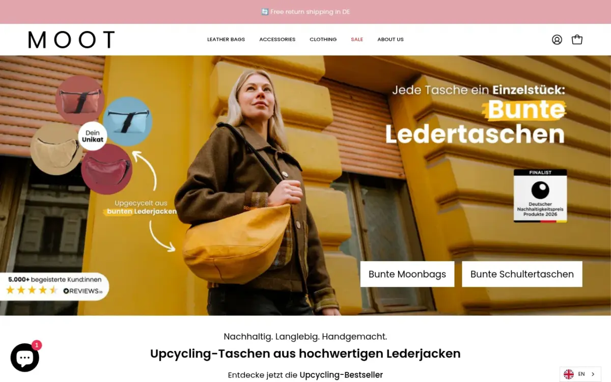 Screenshot der Website Moot.eco