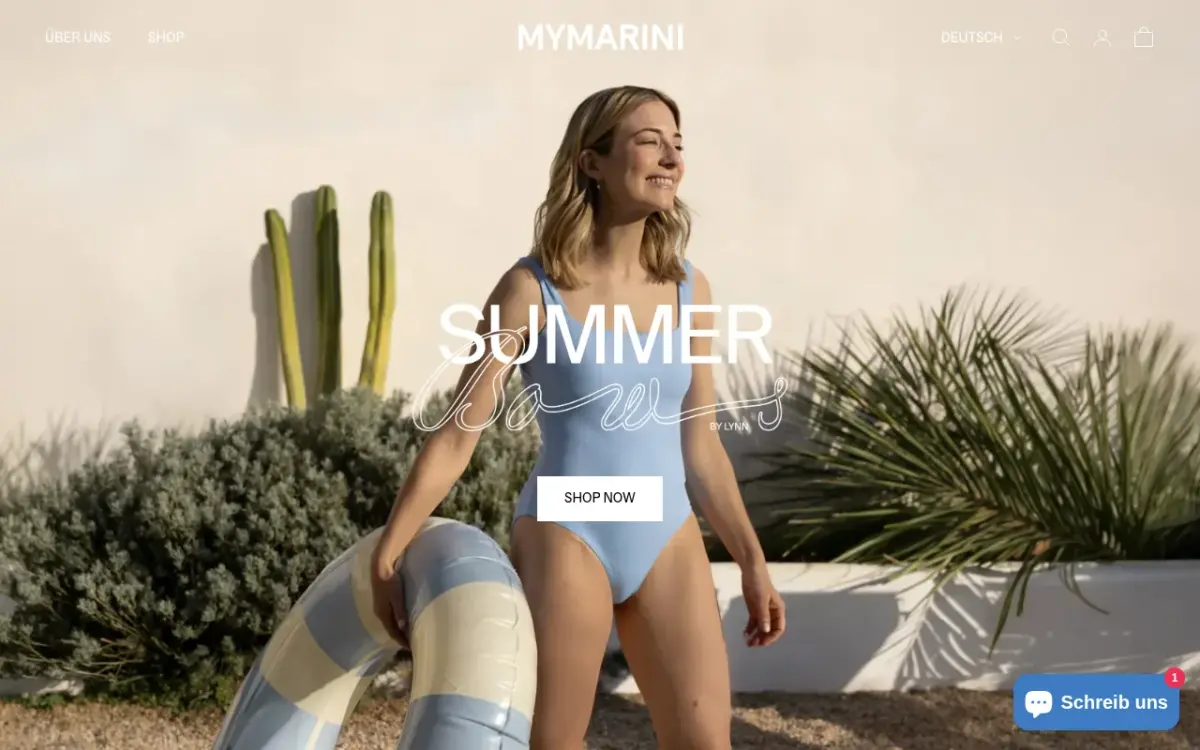 Screenshot der Website MYMARINI