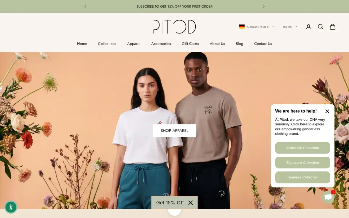 Screenshot der Website Pitod
