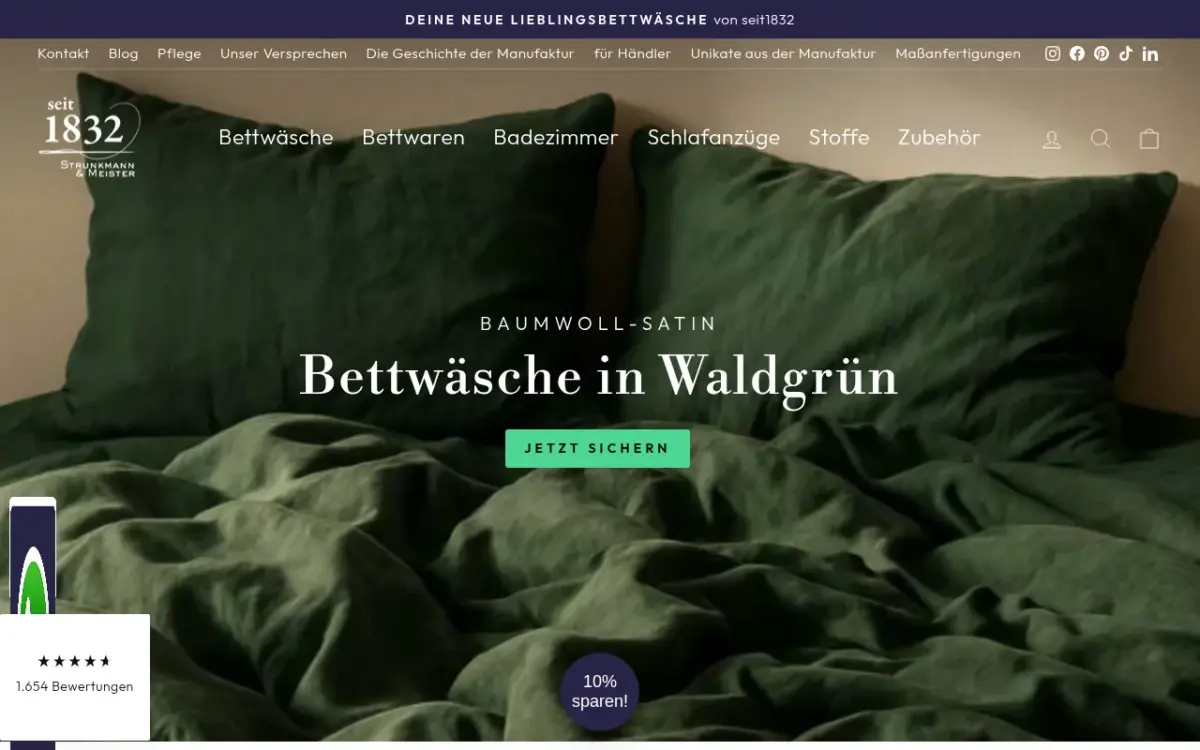 Screenshot der Website seit1832