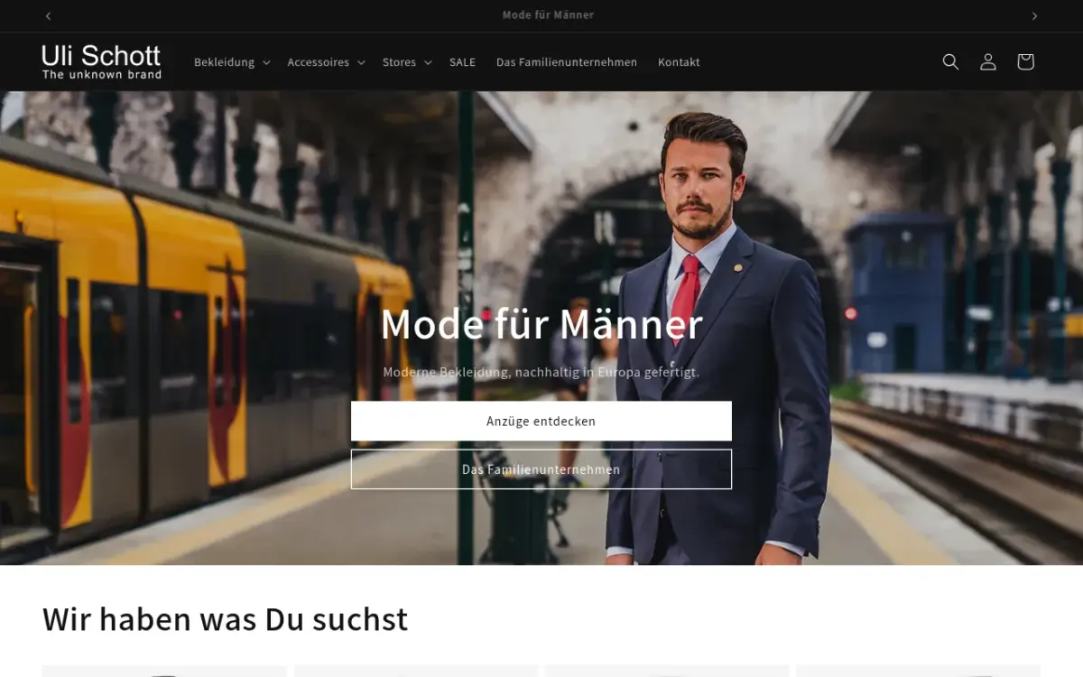 Screenshot der Website Uli Schott
