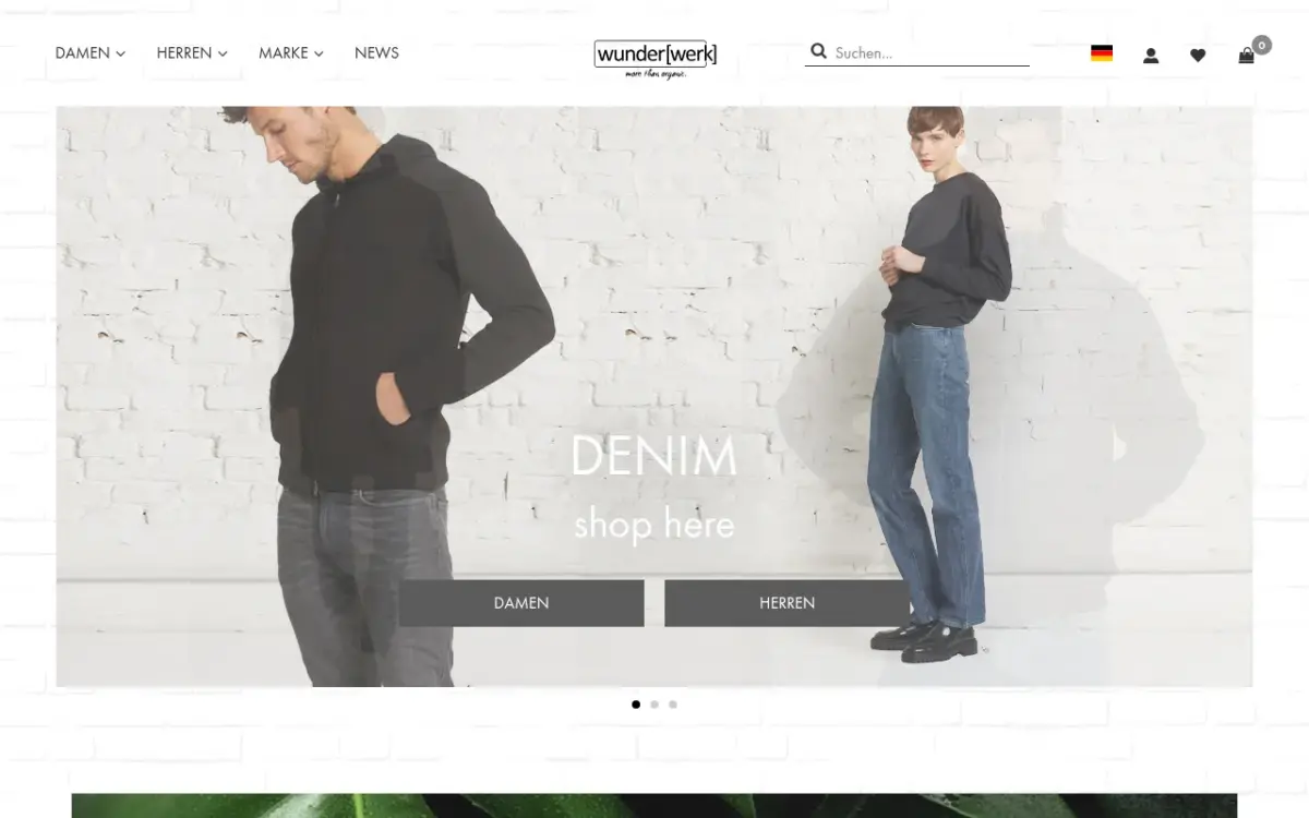 Screenshot der Website Wunderwerk