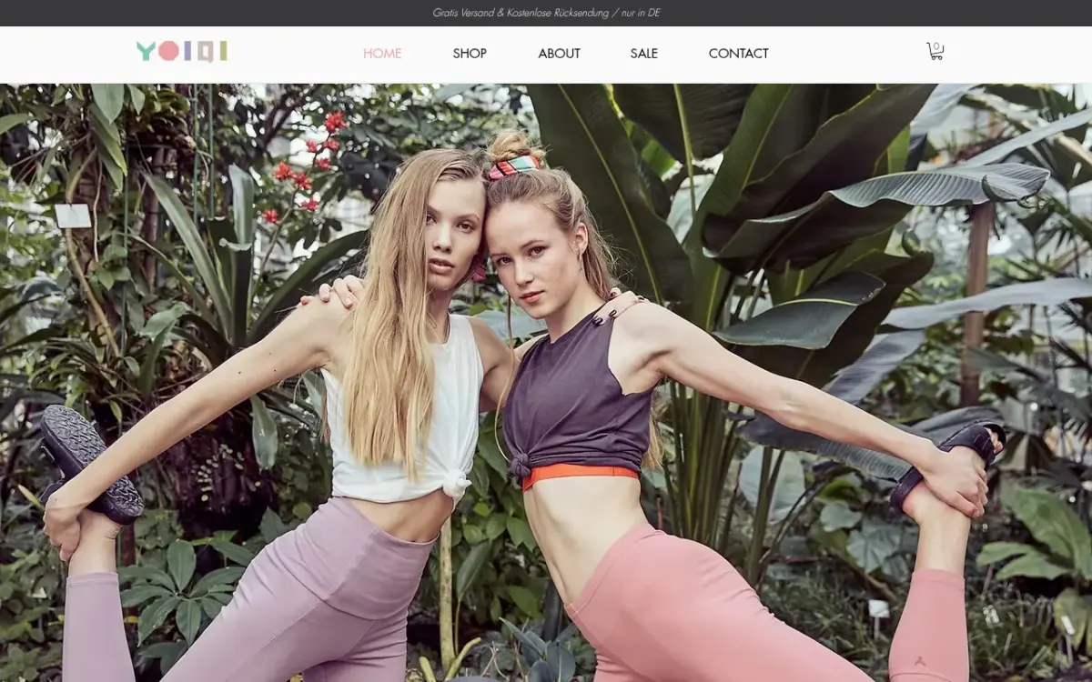 Screenshot der Website Yoiqi